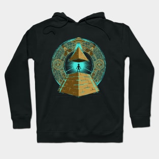 Pyramid alien illustration Hoodie